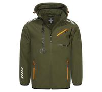 KIRKJUBØUR " Alvik " Uomo Giacca Softshell 10.000 MM Colonna D'Acqua Kaki/Orange