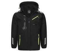 KIRKJUBØUR " Alvik " Uomo Giacca Softshell 10.000 MM Colonna D'Acqua Nero/Verde