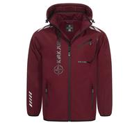 KIRKJUBØUR " Alvik " Uomo Giacca Softshell 10.000 MM Colonna D'Acqua Rosso/Nera