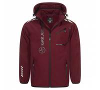 KIRKJUBØUR® "Alvik" Uomo Giacca SOFTSHELL 10.000 mm di colonna d'acqua rosso scuro/nero rosso 3XL