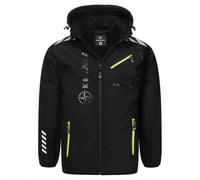 KIRKJUBØUR® "Alvik" Uomo Giacca SOFTSHELL colonna d'acqua 10.000 mm nero/verde nero S