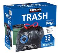 KIRKLAND bin Bags Sacchetti per la Spazzatura Extra Large, Nero, 90 Count (Pack of 1), unità