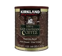 Kirkland Signature 100% Colombian Filter Coffee Supremo Bean Dark Roast Fine Grind 1.36kg