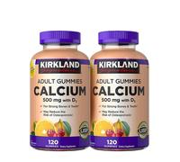 Kirkland Signature Calcio + D3 & Zinco Gummies 120 Conte (2 Pack), Venditore UK
