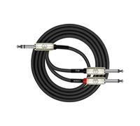 Kirlin cable 3.5 mm stereo Plug to Dual 1/10,2 cm mono Plug a Y 6 ft Black