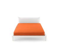 Kiro Oro Lenzuola Lenzuolo sotto Maxi con Angoli Letto Matrimoniale Una Piazza e Mezza Singolo 100% Cotone Tutti I Colori (Matrimoniale 180x200, Arancio)