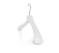 Kiroplast 15 Grucce Gommate Antiscivolo Soft Touch Felpe Cappotti Stampelle Appendini Gommati Ometti Appendiabiti Capospalla Donna 39cm (Bianco)