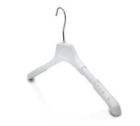 Kiroplast 20 Grucce Salvaspazio Estendibili Appendiabiti Spalla Estendibile per Camicie Magliette T-Shirt Plastica Salvaspazio Appendini Stampelle Ometti Grucciola (Bianco)