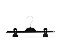 Kiroplast Grucce per Pantaloni Pinza Stampelle Salvaspazio Appendini Plastica Pinze Clip Gonne Appendini Gonne Grucce 36 cm (Nero, 120)