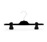 Kiroplast Grucce per Pantaloni Pinze Stampelle Salvaspazio Appendini Plastica Pinza Clip Gonne Appendini Gonne Grucce 36 cm (100, Nero)