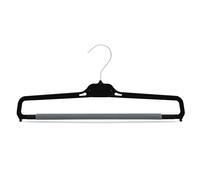 Kiroplast Grucce per Pantaloni Stock 30/50/100 Stampelle Porta Pantaloni Salvaspazio Appendini Plastica Spugna Antiscivolo 38cm (Nero, 100)
