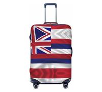 Kirrowe Bandiera delle Hawaii American Bagagli Copertura Protettiva Anti-Graffio Copertura Dei Bagagli Adatto per Bagagli da 45,7 a 81,3 cm, nero, Medium