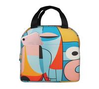 KIRROWE Borsa per il pranzo colorata per donne e uomini, tessuto Oxford resistente e lamina spessa, perfetta per lavoro e attività all'aperto