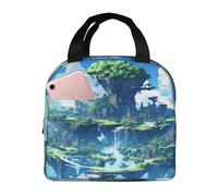 KIRROWE City of sky - Borsa per il pranzo per donne e uomini, tessuto Oxford resistente e lamina spessa, perfetta per lavoro e attività all'aperto