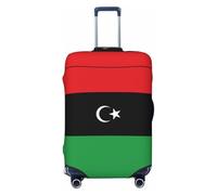 Kirrowe Copertura per bagagli con bandiera della Libia, antigraffio, adatta per bagagli da 45,7 a 81,3 cm, Nero , XL