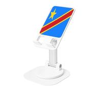 KIRROWE Flag of the Congo - Supporto da scrivania regolabile per iPhone e tutti i telefoni, rotazione a 360°, pieghevole integrato