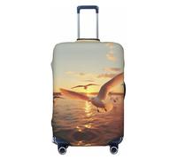 Kirrowe Flying Seagulls - Copertura protettiva per valigia, antigraffio, adatta per bagagli da 45,7 a 81,3 cm, Nero , XL