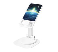 KIRROWE Looking up at the Earth - Supporto da scrivania regolabile per iPhone e tutti i telefoni, rotazione a 360°, pieghevole integrato