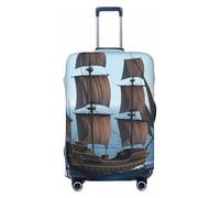 Kirrowe Sailing Boats In The Ocean, copertura protettiva per valigia, antigraffio, adatta per bagagli da 45,7 a 81,3 cm, nero, XL, Nero , XL