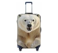 Kirrowe Snowy Running Bear - Copertura protettiva per valigia, antigraffio, adatta per bagagli da 45,7 a 81,3 cm, nero, S, Nero , S