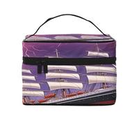 KIRROWE The giant wheel under lightning, trousse da viaggio per donne, custodia per cosmetici portatile, grande capacità, organizer per tutti i tuoi oggetti di bellezza essenziali