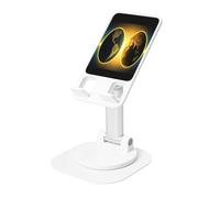 KIRROWE The Light of The Earth - Supporto da scrivania regolabile per iPhone e tutti i telefoni, rotazione a 360°, pieghevole integrato