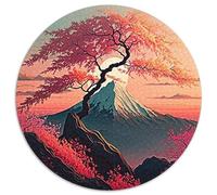 Kirschblüten-Puzzle mit Berg Fuji, 1000 Teile, für Erwachsene, schwierige Puzzles für Erwachsene, Familieninteraktion und lustiges Geschenk, lebendiges abstraktes Design, 1000 Teile (67,5x67,5cm)