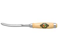 Kirschen 1471026 - Sgorbia con manico a carpino, colore: Beige/Argento, 26 mm