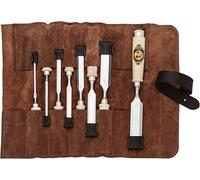 KIRSCHEN Set di scalpelli - Set composto da 8 scalpelli (4, 6, 10, 12, 16, 20, 26, 30 mm) e borsa in pelle scamosciata, 8 pezzi 1131002