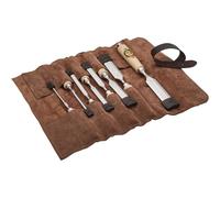 KIRSCHEN Set di scalpelli - Set composto da 8 scalpelli (4, 6, 10, 12, 16, 20, 26, 30 mm) e borsa in pelle scamosciata, 8 pezzi 1131002