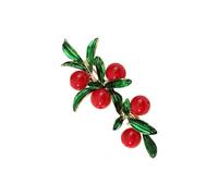 Kirsite, spilla a forma di mirtillo rosso naturale, dal design elegante, accessorio alla moda per uso quotidiano ed eventi speciali, accessorio alla moda sostenibile, One Size, come descritto