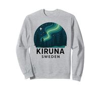 Kiruna Svezia Aurora Boreale Aurora Boreale Retro Artico Felpa