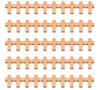 KIRVOS 100 Pcs piccoli ciondoli croce in legno,Vintage A Forma Di Croce per Uomo E Donna Gioielli Accessori Collana Artigianato,con foro mini per creazione gioielli collane