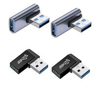 KIRVOS USB Winkelstecker, 4 Stück usb 90 Grad Adapter,Trasferimento Dati Rapido,Due stili,Compatible con PC, Laptop, Powerbank und die meisten USB-Geräte