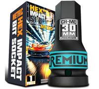 KIRXST 3/4" Pollice H30 (30 mm) Chiavi a Bussola con Punta Esagonale a Impatto Allen, CR-MO, Adatto per Chiavi Dinamometriche e Chiavi a Cricchetto