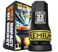 KIRXST 3/4" Pollice H32 (32 mm) Chiavi a Bussola con Punta Esagonale a Impatto Allen, CR-MO, Adatto per Chiavi Dinamometriche e Chiavi a Cricchetto