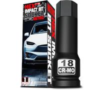 KIRXST Chiave a Bussola Esagonale d'Impatto, H18 Presa 1/2" Attacco, CR-MO, per Chiave Dinamometrica, Chiave a Cricchetto e Avvitatore a Batteria