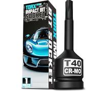 KIRXST Chiave a Bussola Torx a Stella, Punta T40 1/2" Pollice, CR-MO, Adatto per Le Automobili L'Attrezzatura Della Famigli