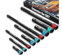 KIRXST Set di 9 Prolunghe Cricchetto 1/4" 3/8" 1/2", Estensione a Impatto, Bussola e Avitatore per Riparazione Auto e Manutenzione Generale