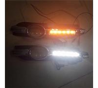 KIRYU Auto Indicatore Direzione Retrovisore 1 Set Di Luci Di Marcia Diurna A LED DRL Daylight Impermeabili Con Indicatori Di Direzione Per A6 C6 2005 2006 2007 2008(White and Yellow)