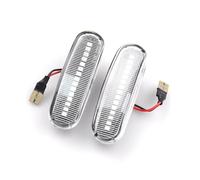 KIRYU Auto Indicatore Direzione Retrovisore 2 Pezzi Luci Posizione Laterali A LED Dinamiche Per Fiat Per Abarth Punto Grande Panda 199 Per Doblo Fiorino 3 Idea 350 Linea 323 110(Dynamic Crystal)