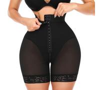 KIRYU Culo Lifter Shapewear Controllo Pancia Pantaloncini Per Le Donne Faja Compressione Body Shaper Mutandine con Chiusura A Cerniera Gancio, nero, XXX-Large