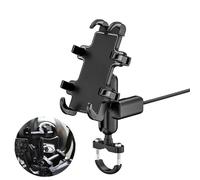 KIRYU Supporto Staffa Navigazione Moto Moto Borsa Laterale Telefono Supporto Navigazione Blocco Sicurezza Riser Manubrio Copricuscino Per Loncin Per VOGE 300 RALLY GY(Phone stand With USB)