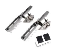 KIRYU Supporto Staffa Navigazione Moto Moto Borsa Laterale Telefono Supporto Navigazione Blocco Sicurezza Riser Manubrio Copricuscino Per Loncin Per VOGE 300 RALLY GY(Silver(Footpeg))