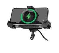 KIRYU Supporto Staffa Navigazione Moto Supporto Cellulare Ammortizzatore Esterni Motocicletta, Supporto Fisso A Triangolo, Supporto Per Navigazione Ricarica Wireless(Charging - mirror)