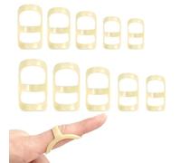 KIRZAX 10 pezzi stecche per dita, stecche ovali per dita protettive, stecche per dita a maglio in plastica impermeabile per dita a maglio, dita artritiche, protezione delle articolazioni delle dita