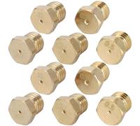 KIRZAX 10 Pezzi ugelli Gas metano Universali per Bruciatori a Gas Metano e Propano, Kit di Conversione Iniettori di Gas Propano,Diverse Dimensioni 0,50, 0,70, 0,87, 1,02 mm