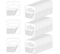 KIRZAX 100 pcs Ganci autoadesivi per quadri, da incollare, autoadesivi, con foro, Attaccaglie Adesive, linguette adesive trasparenti, Ganci Flessibili, da appendere per poster, foto