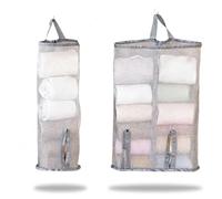 KIRZAX 2 Organizzatori Appesi per Calze & Biancheria Intima, 3 Scomparti Organizzatore Armario, spazio-risparmiante & compatibile con Armadi, depósito ordinato