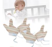 KIRZAX 2 Paia Di Guanti In Cotone Per Neonati,Guanti Antigraffio Per Neonati,Succhiare il Pollice,Guanti da masticare per bambini e mordere le dita per dai 15 mesi ai 3 anni